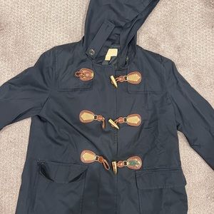 Beautiful Navy & Gold Michael Kors Toggle Trench with hood